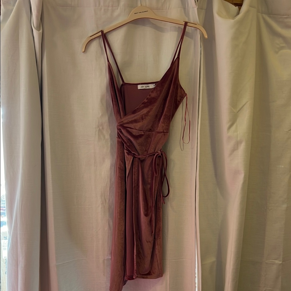 Elegant Mauve Wrap Dress